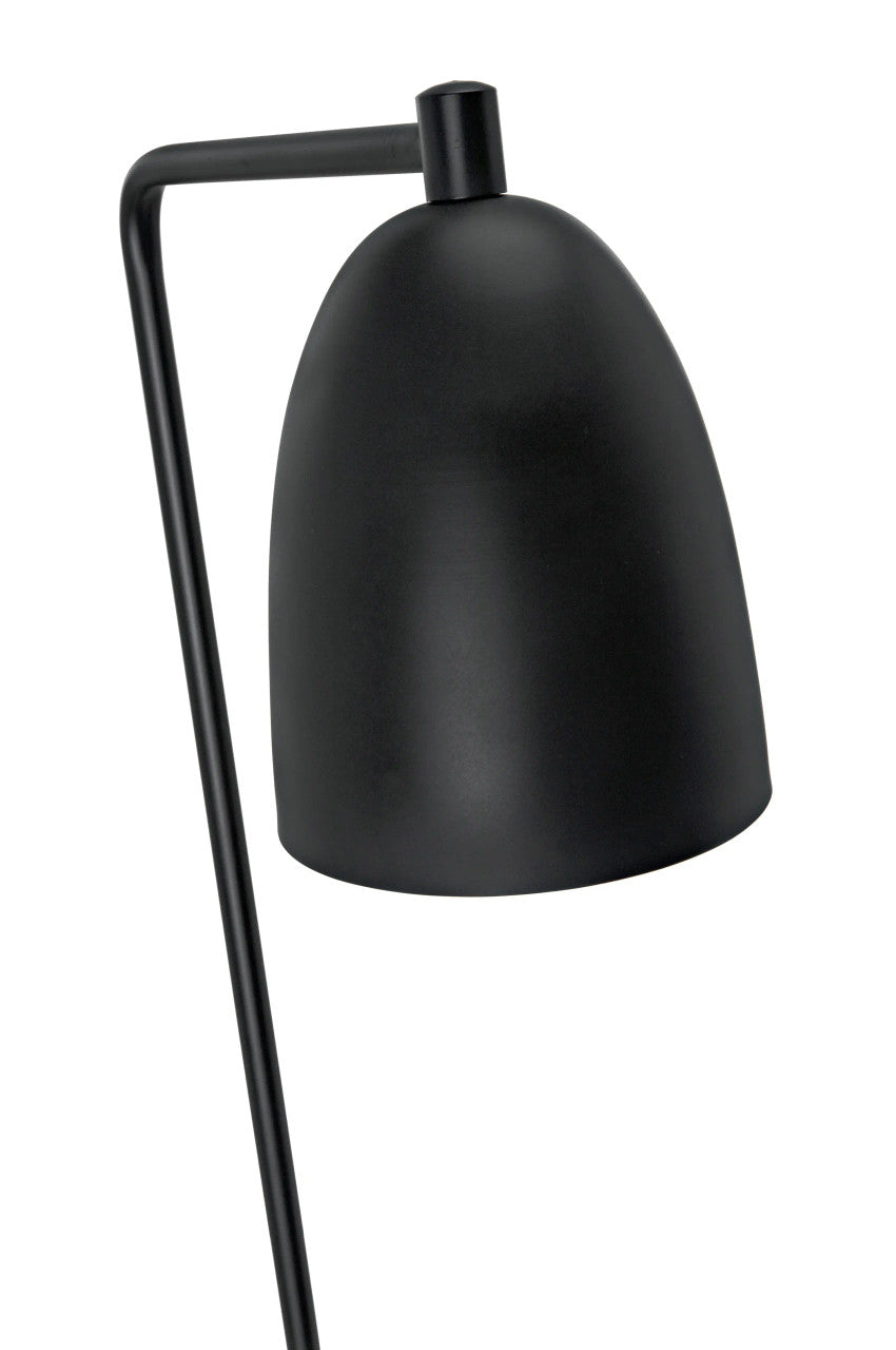 Noir Asti Floor Lamp in Matte Black LAMP445MTB