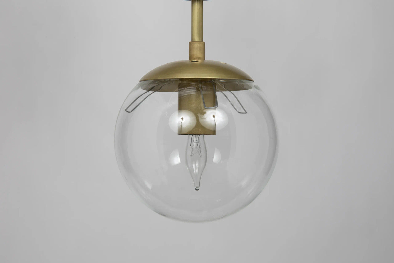 Noir Pluto Chandelier in Antique Brass LAMP478MB-L