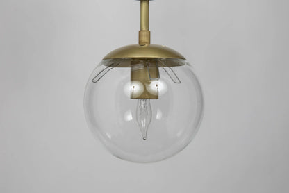 Noir Pluto Chandelier in Antique Brass LAMP478MB-L