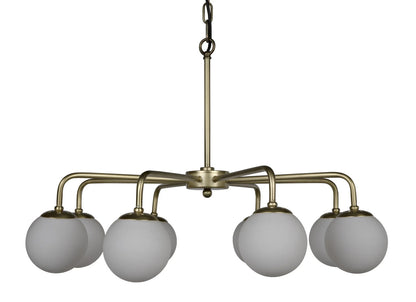 Noir Larenta Chandelier in Antique Brass LAMP540MB