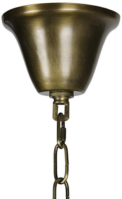 Noir Larenta Chandelier in Antique Brass LAMP540MB