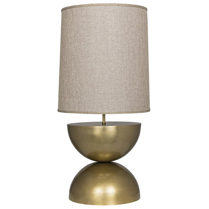 Noir Pulan Table Lamp in Antique Brass LAMP630MBSH