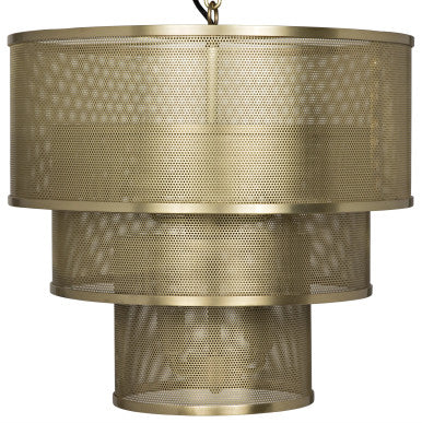 Noir Arena Pendant in Antique Brass LAMP646MB