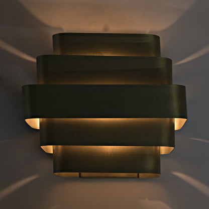 Noir Baas Sconce in Antique Brass LAMP664MB