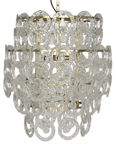 Noir Quebec Chandelier in Antique Brass LAMP703MB