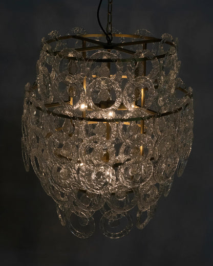 Noir Quebec Chandelier in Antique Brass LAMP703MB