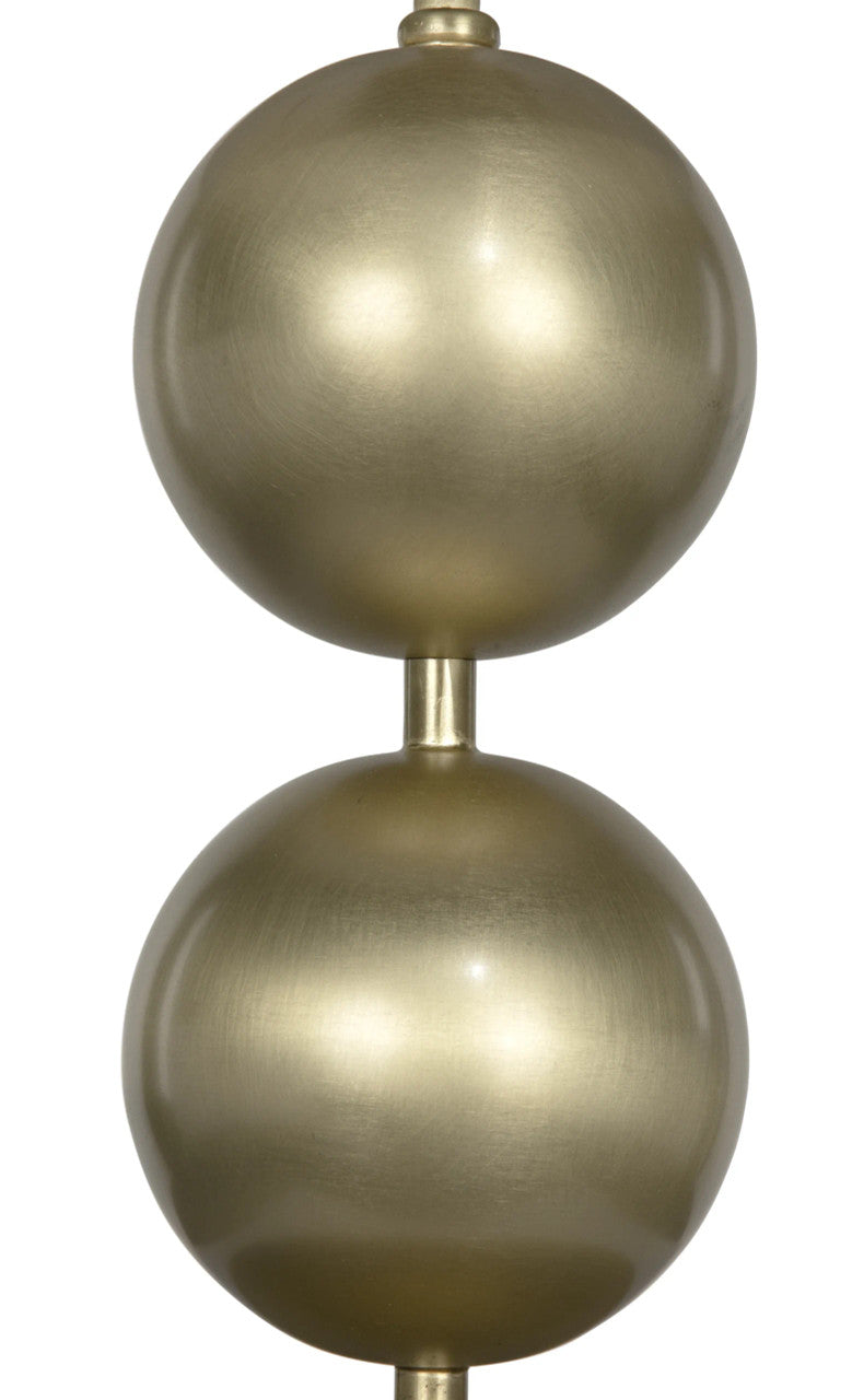 Noir Tulum Table Lamp with Shade in Antique Brass LAMP709MBSH