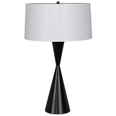 Noir Noble Table Lamp with Shade in Matte Black LAMP712MTBSH