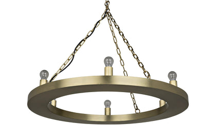 Noir Ciro Chandelier in Antique Brass LAMP717MB