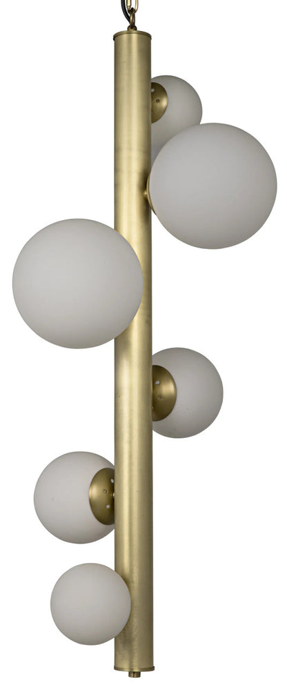 Noir Orellana Chandelier in Antique Brass LAMP719MB