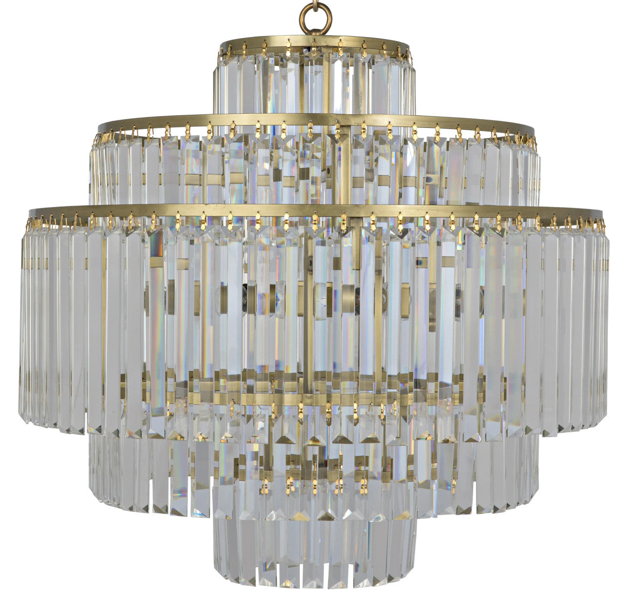 Noir Quintus Chandelier in Antique Brass LAMP727MB