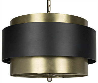 Noir Demetrius Pendant in Antique Brass LAMP742