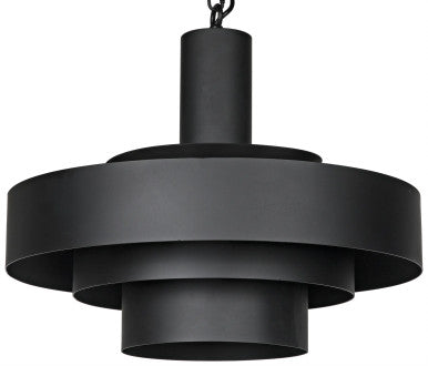 Noir Parlor Pendant in Matte Black LAMP753MTB