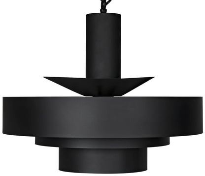 Noir Parlor Pendant in Matte Black LAMP753MTB