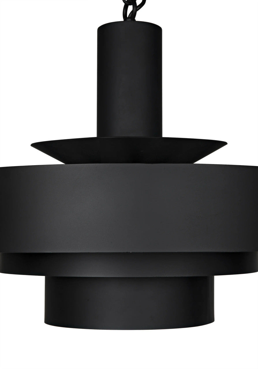 Noir Parlor Pendant in Matte Black LAMP753MTB