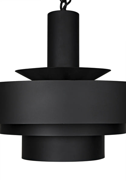 Noir Parlor Pendant in Matte Black LAMP753MTB