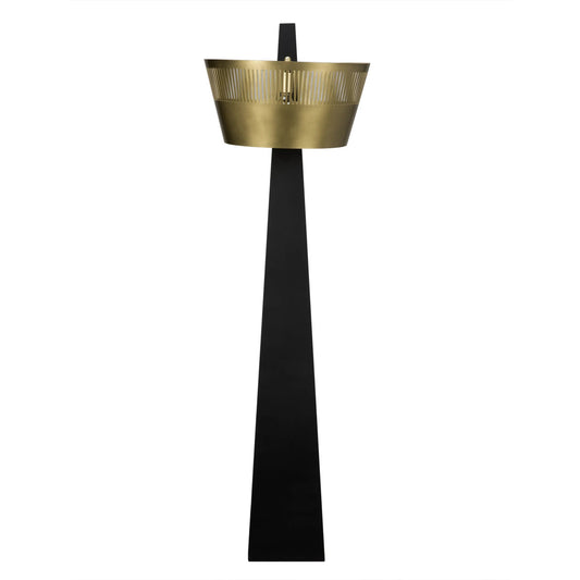 Noir Claudius Floor Lamp in Black Metal LAMP759MB