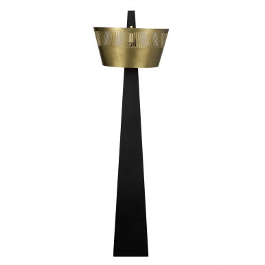 Noir Claudius Floor Lamp in Black Metal LAMP759MB