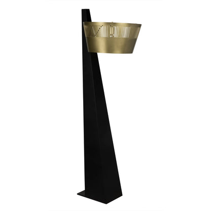 Noir Claudius Floor Lamp in Black Metal LAMP759MB