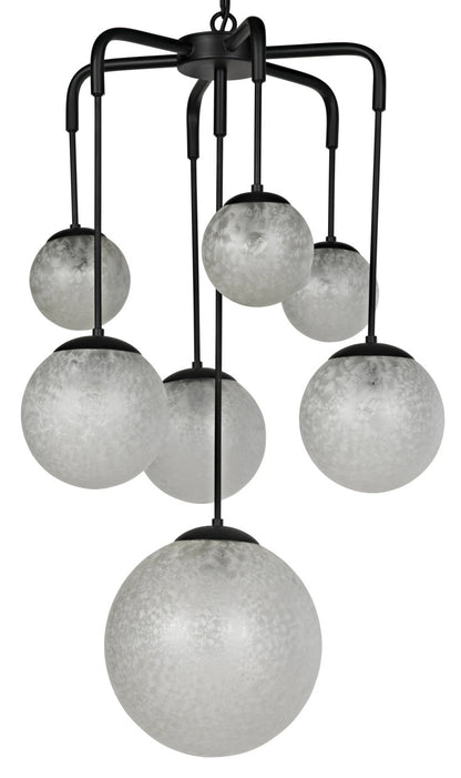 Noir Artemis Chandelier in Matte Black LAMP762MTB