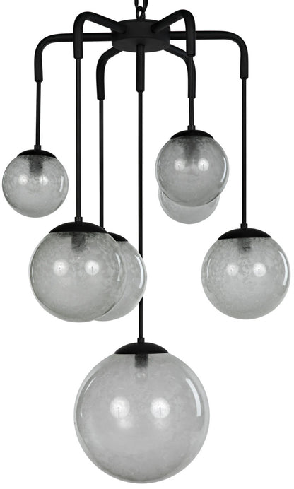 Noir Artemis Chandelier in Matte Black LAMP762MTB