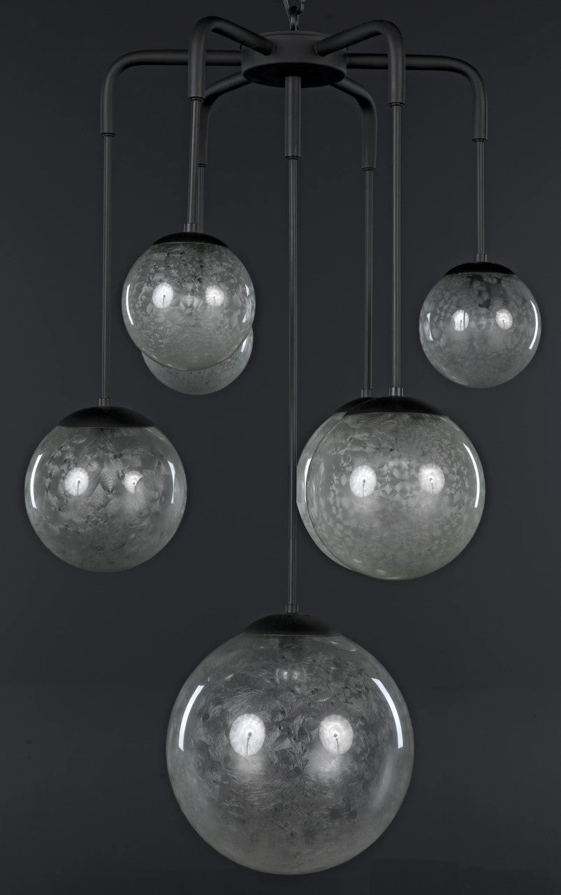 Noir Artemis Chandelier in Matte Black LAMP762MTB