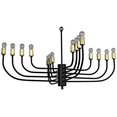 Noir Claude Chandelier in Matte Black LAMP764MTB