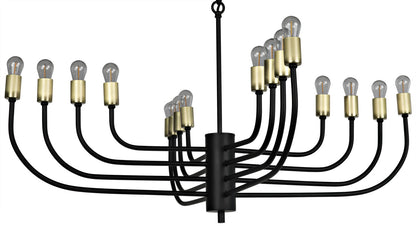 Noir Claude Chandelier in Matte Black LAMP764MTB