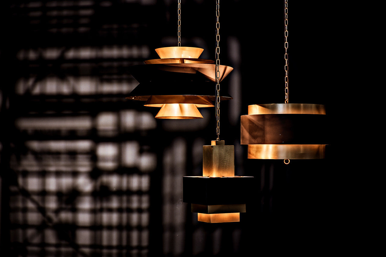 Noir Chevelle Pendant in Antique Brass LAMP765MB