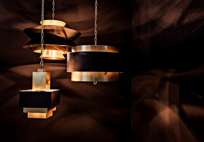 Noir Chevelle Pendant in Antique Brass LAMP765MB