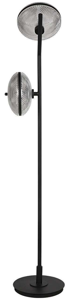 Noir Gibson Floor Lamp in Matte Black LAMP766MTB