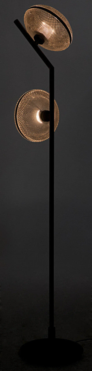 Noir Gibson Floor Lamp in Matte Black LAMP766MTB