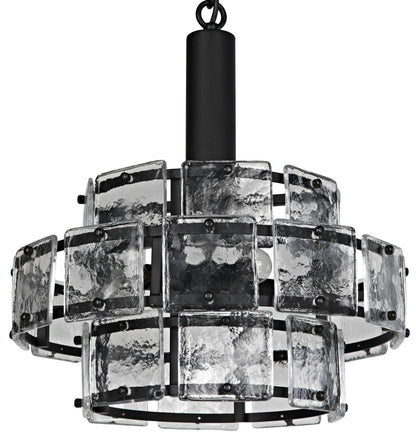 Noir Bergdorf Pendant in Matte Black LAMP768MTB