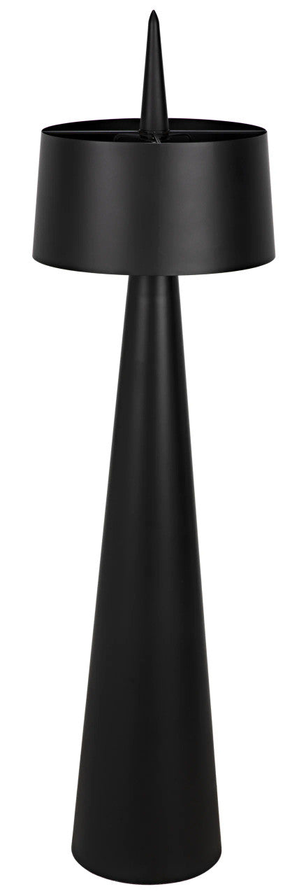 Noir Moray Floor Lamp in Matte Black LAMP773MTB