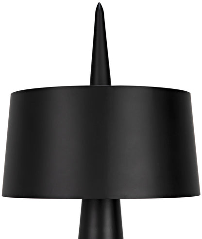 Noir Moray Floor Lamp in Matte Black LAMP773MTB