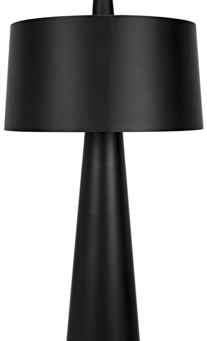 Noir Moray Floor Lamp in Matte Black LAMP773MTB