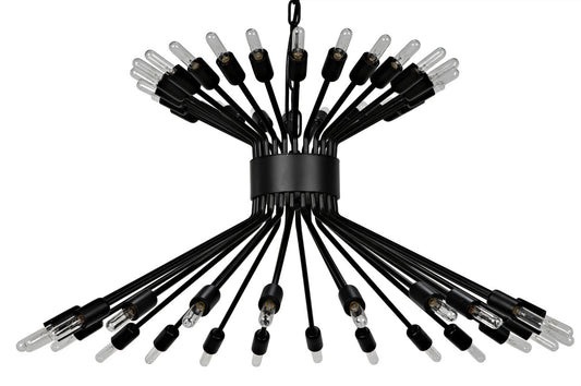 Noir Mancini Chandelier in Matte Black LAMP774MTB