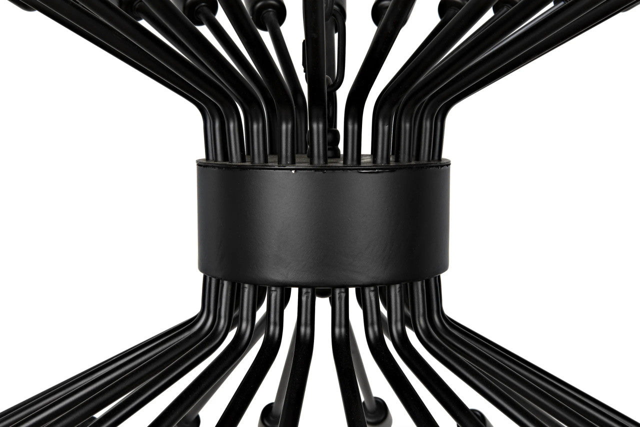 Noir Mancini Chandelier in Matte Black LAMP774MTB