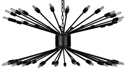 Noir Lampberto Chandelier in Matte Black LAMP775MTB