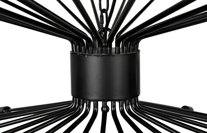 Noir Lampberto Chandelier in Matte Black LAMP775MTB