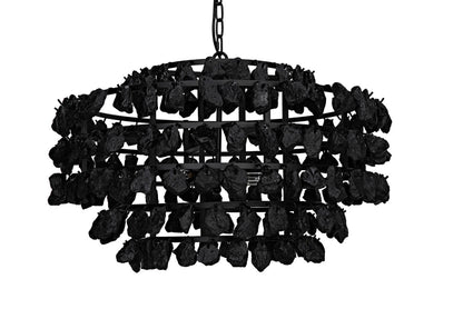 Noir Vulcan Chandelier in Matte Black LAMP778MTB