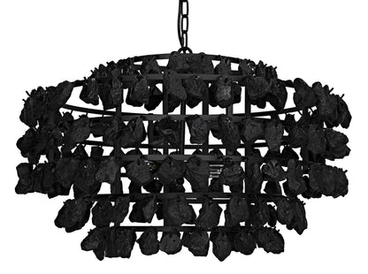 Noir Vulcan Chandelier in Matte Black LAMP778MTB