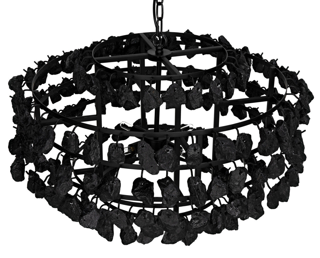 Noir Vulcan Chandelier in Matte Black LAMP778MTB