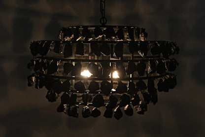 Noir Vulcan Chandelier in Matte Black LAMP778MTB