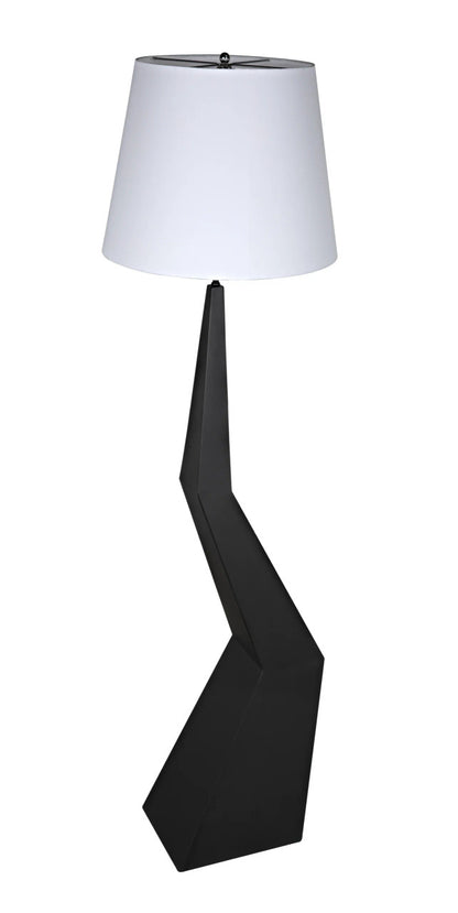 Noir Rhombus Floor Lamp with Shade in Matte Black LAMP779MTBSH