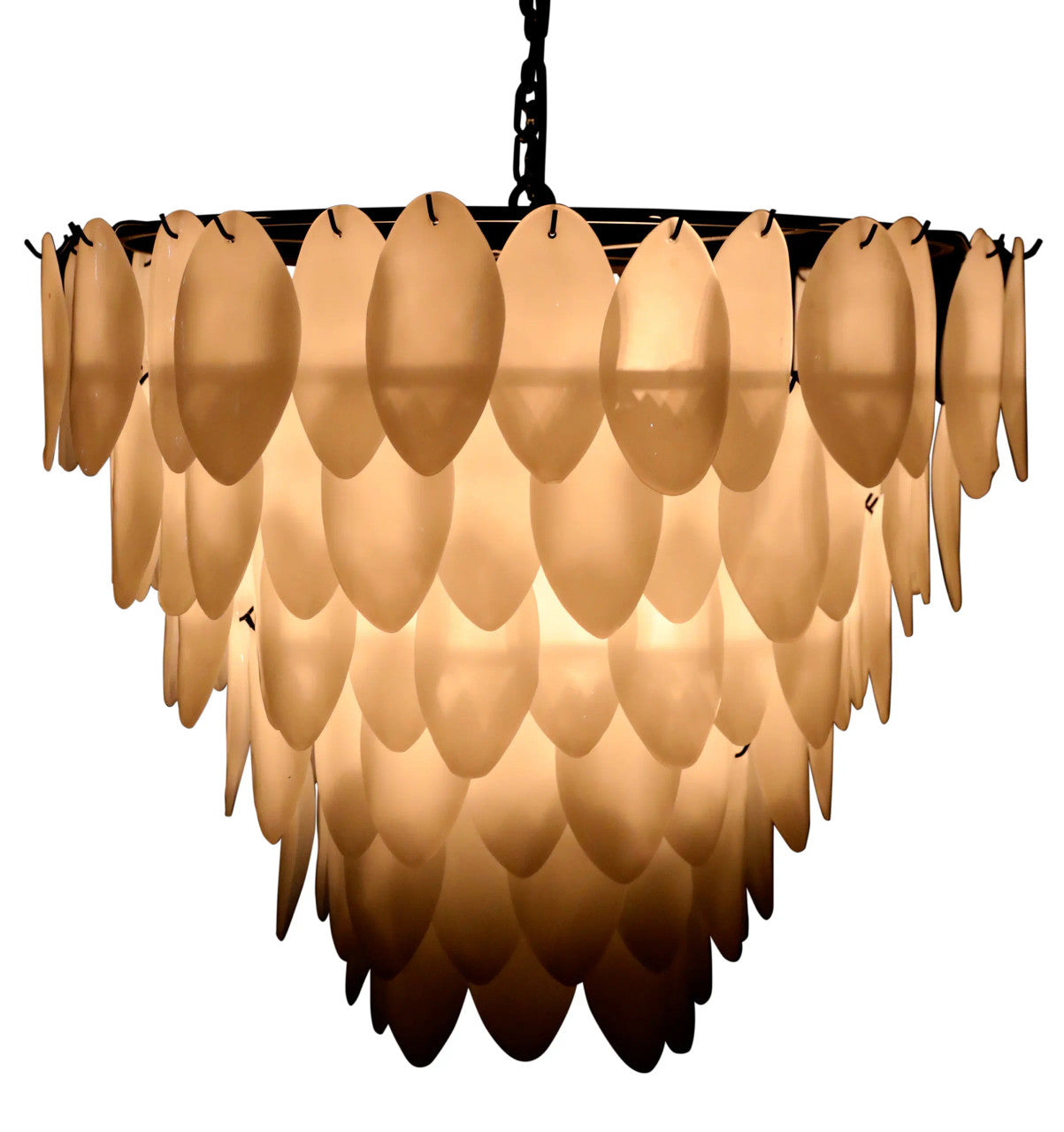 Noir Lotus Chandelier in Matte Black LAMP782MTB