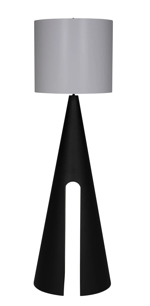 Noir Mordred Floor Lamp in Matte Black LAMP786MTBSH