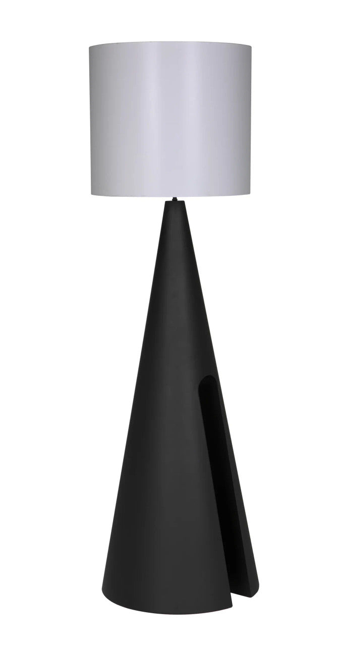 Noir Mordred Floor Lamp in Matte Black LAMP786MTBSH