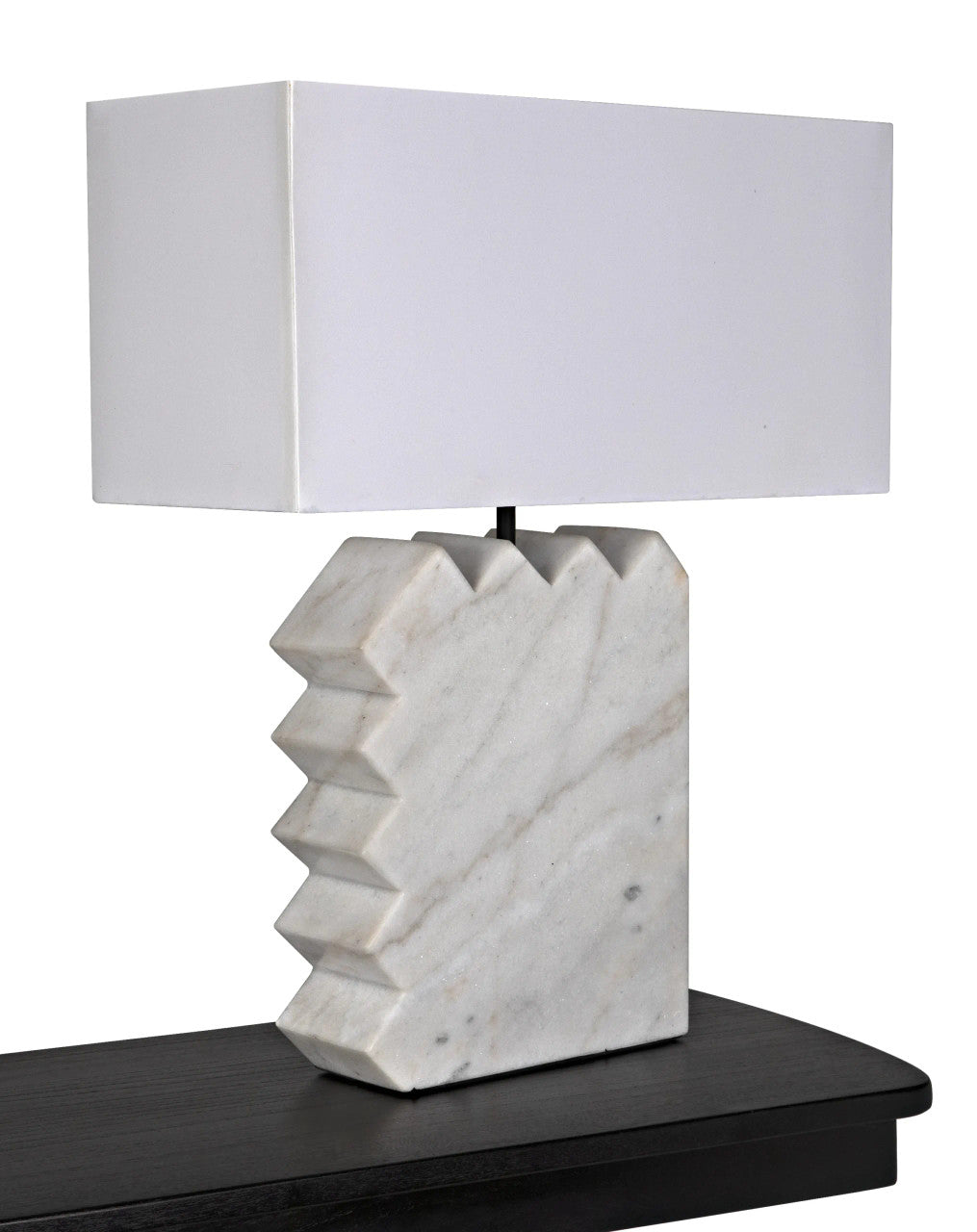 Noir Gaheris Table Lamp with Shade in Waxed LAMP787SH