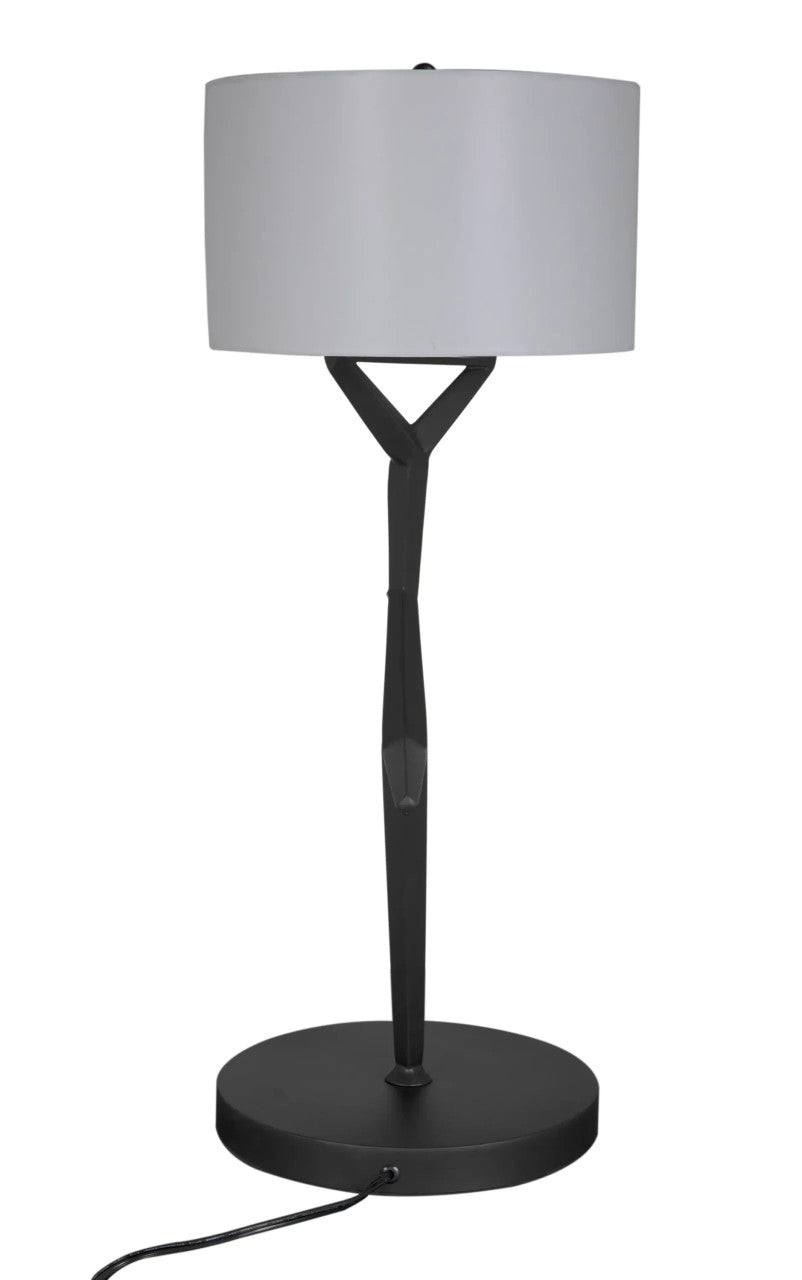 Noir Arizona Lamp with Shade in Matte Black LAMP790SH